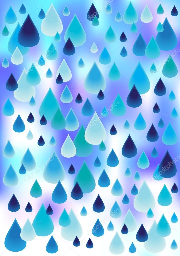 Raindrops vector background