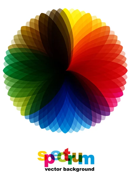 Color vector spectrum flower — Stock Vector