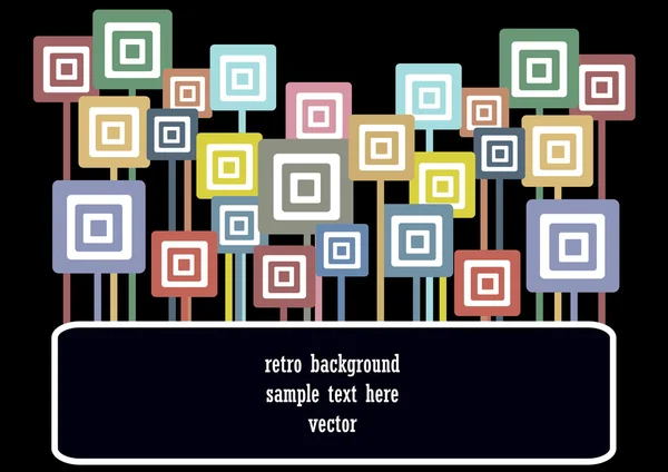 Retro-Quadrate Hintergrund — Stockvektor