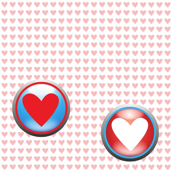Valentine bakgrund med hjärtan — Stock vektor