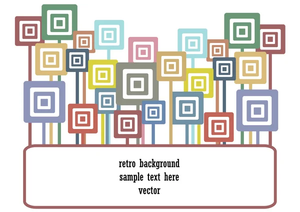 Retro čtverce pozadí — Stockový vektor