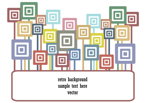 Fondo de cuadrados retro — Archivo Imágenes Vectoriales