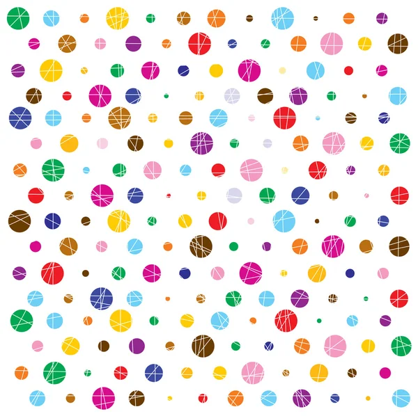 Polka dots met lijnen — Stockvector