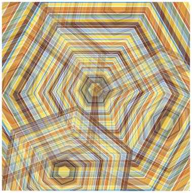 çizgili psychedelic altıgenler