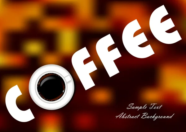 Tazza di caffè con testo — Vettoriale Stock
