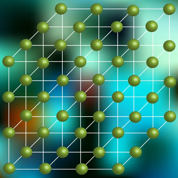 Modèle de molécules et d'atomes — Image vectorielle