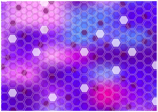 Hexágonos de colores brillantes — Vector de stock