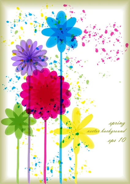 Bright colorful flowers — Stock Vector