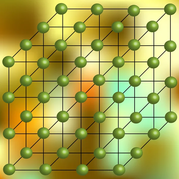 Modèle de molécules et d'atomes — Image vectorielle