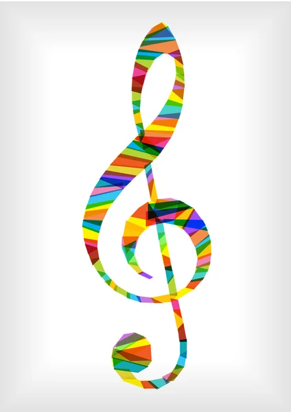 Clef de musique lumineuse — Image vectorielle