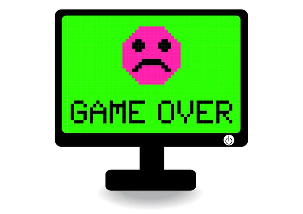 PC game over concept — Stock Vector