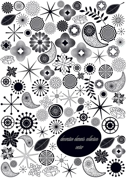 Elemts floraux vintage — Image vectorielle
