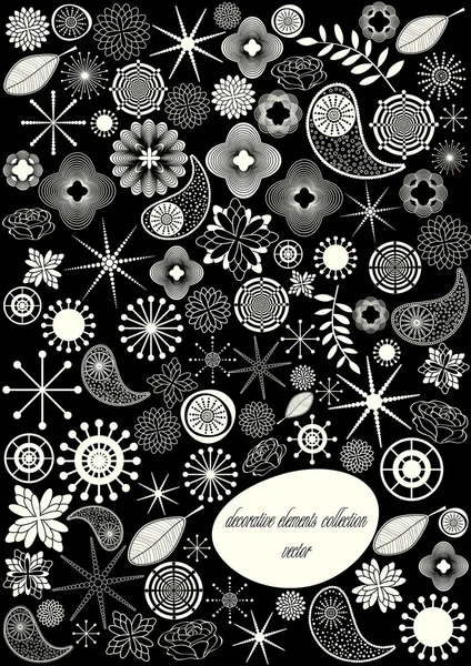 Elemts floraux vintage — Image vectorielle