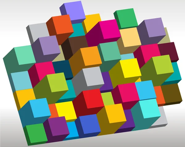 Fondo de cubos de color abstracto — Vector de stock