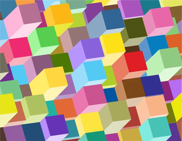 Fondo de cubos de color abstracto — Vector de stock