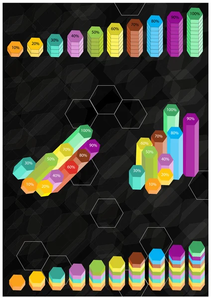 Kolumnmall grafer infographic — Stock vektor