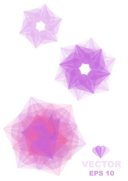 Fleurs abstraites lumineuses ensemble — Image vectorielle