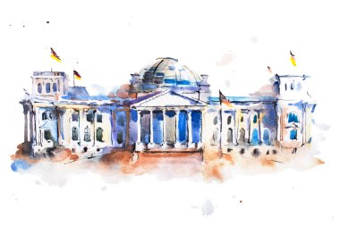  Reichstag building in Berlin clipart