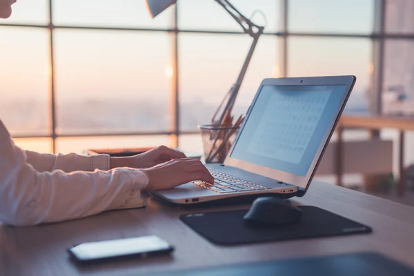 Erwachsene Geschäftsfrau arbeitet — Stockfoto