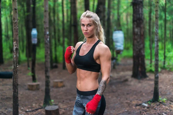 Woman boxer professional fighter