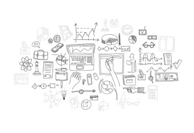 El çizmek doodle öğeleri