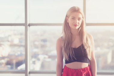 Genç güzel kadın. 