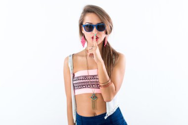 Yakın çekim Önden Görünüm portre göz alıcı model