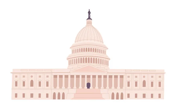 American Capitol in Washington isolated vector illustration. — Stock Vector