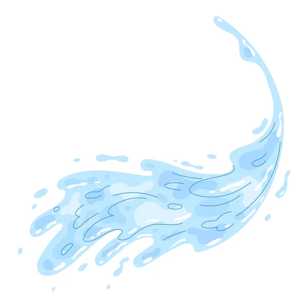 水のスプラッシュ、波の図。ベクターイラスト. — ストックベクタ
