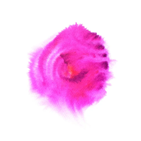 Blurry pink rounded watercolors on wet paper. — Stock Photo, Image