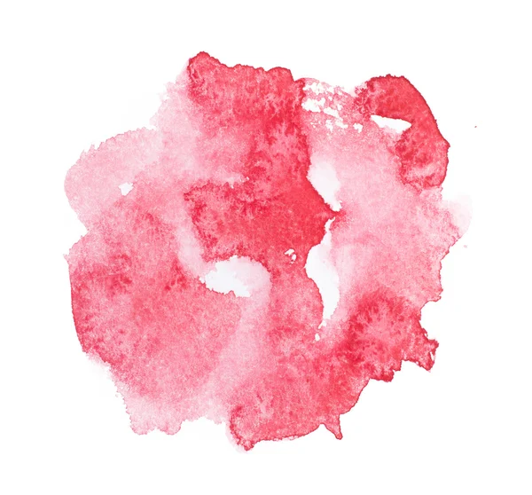 Abstract watercolor aquarelle hand drawn red art paint on white background — Stock Photo, Image