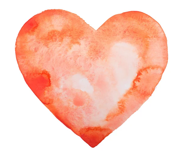 Hand tekenen aquarel aquarelle kunst verf liefde rood hart — Stockfoto