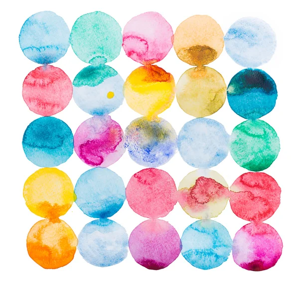 Abstract watercolor aquarelle hand drawn colorful art paint splatter stain on white background — Stock Photo, Image