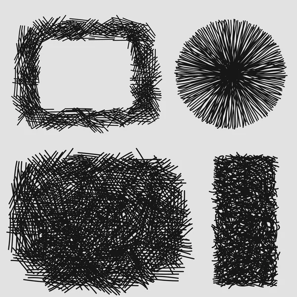 Hand drawn sketches rough hatching grunge texture. vector illustration — Stock Vector