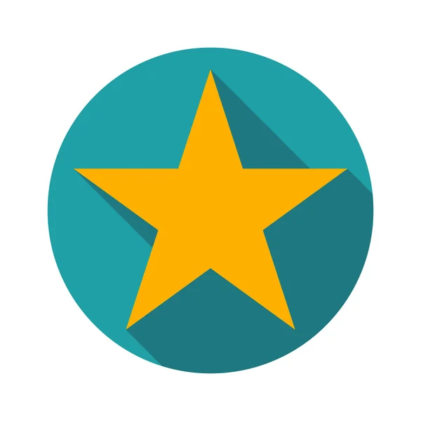 Estrella icono sombra larga diseño plano — Archivo Imágenes Vectoriales