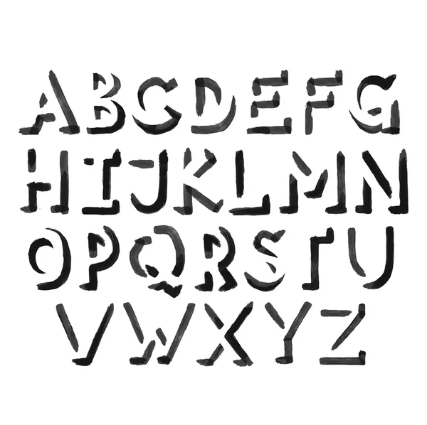 Graffiti marker bokstäver alfabet Abc — Stock vektor