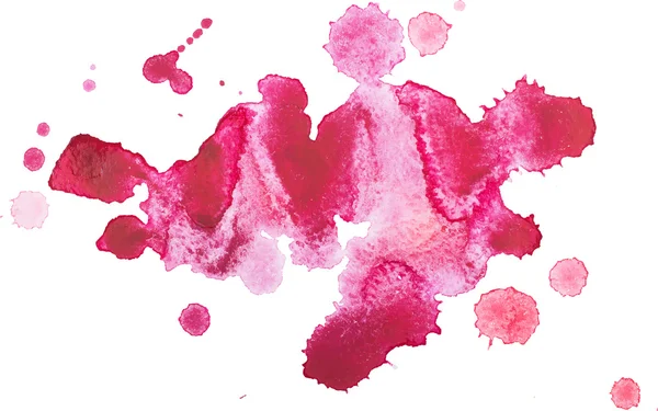 Aquarelle main dessinée rouge goutte éclaboussure tache art peinture — Image vectorielle