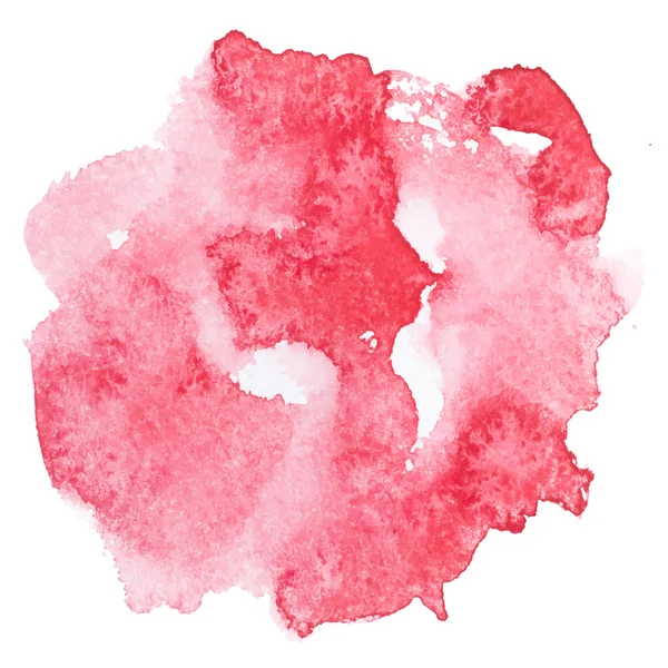 Acuarela acuarela abstracta dibujado a mano pintura de arte rojo sobre fondo blanco Vector ilustración — Archivo Imágenes Vectoriales