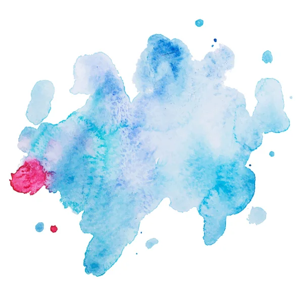 Abstract aquarel aquarelle hand getrokken kleurrijke daling splatter vlek kunst verf op witte achtergrond vectorillustratie — Stockvector