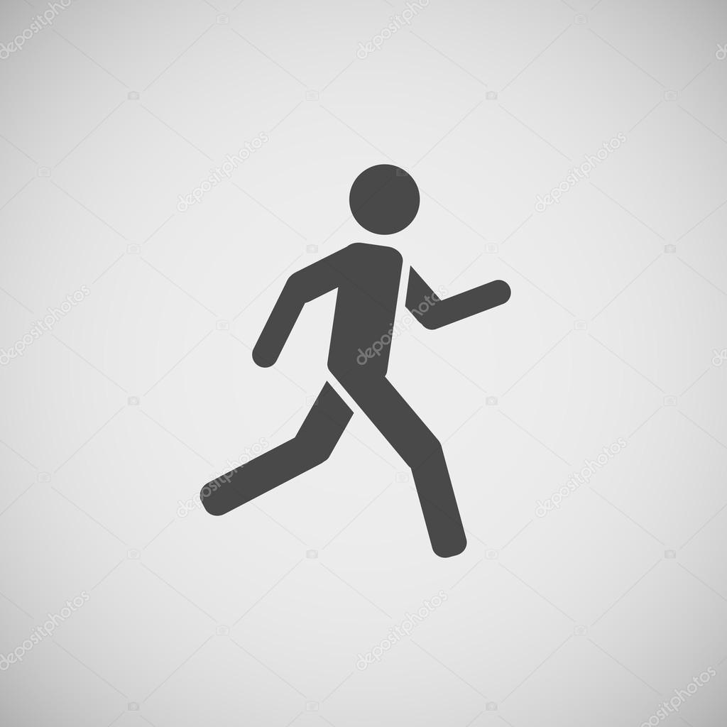 running walking going man vector eps10 illustration