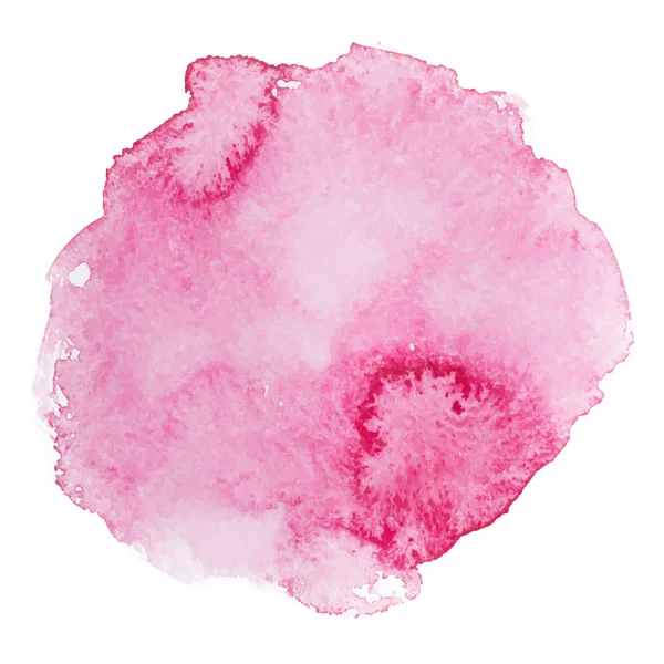 Aquarelle aquarelle abstrait dessiné à la main peinture d'art rose sur fond blanc Illustration vectorielle — Image vectorielle