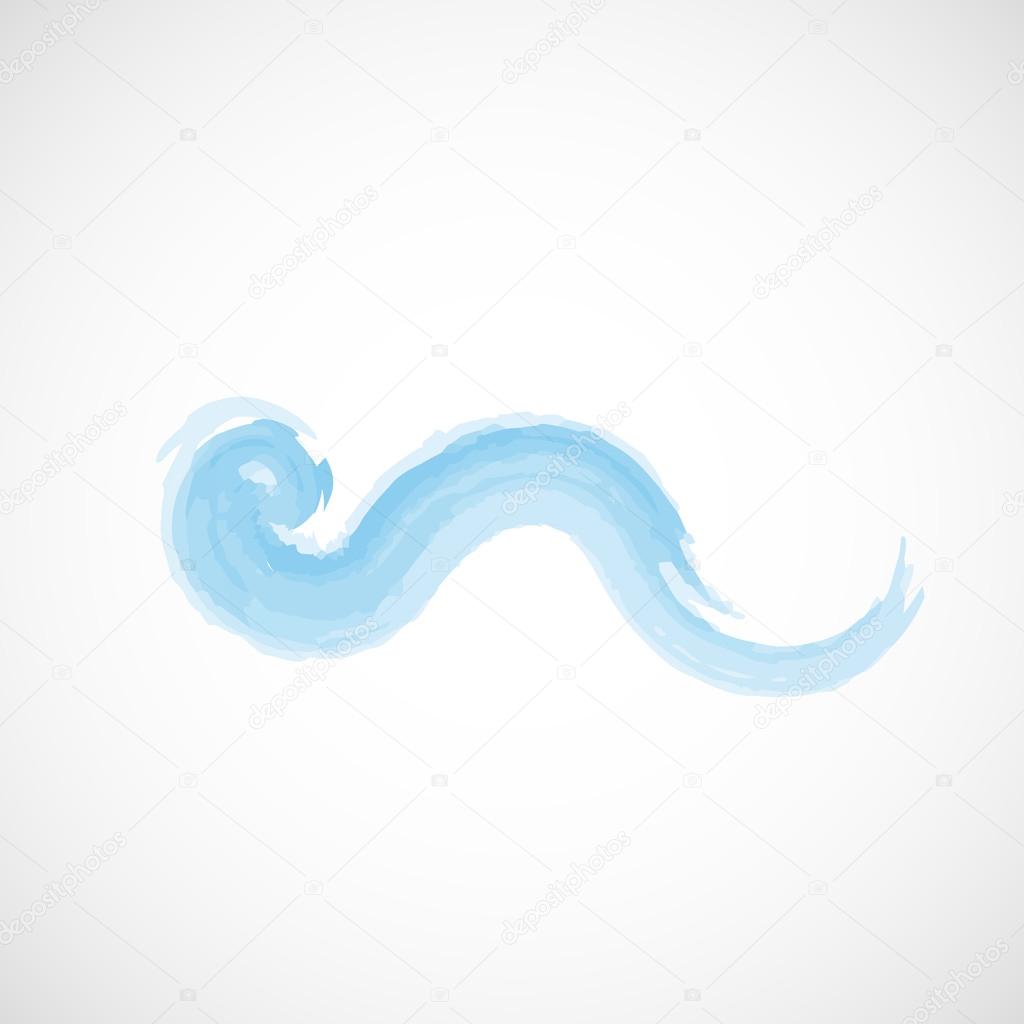 Vector illustration of abstract blue wave water splash