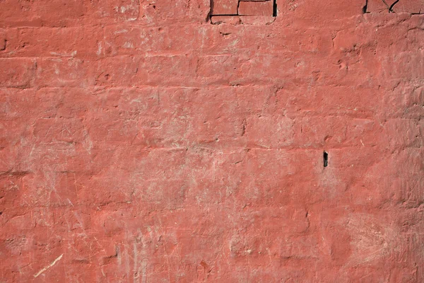 Red old vintage aged cement street rusty grunge rough wall surface background. — Stock Photo, Image