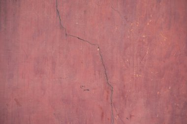 Kırmızı eski vintage yaşlı çimento sokak paslı grunge kaba duvar yüzey arka plan.