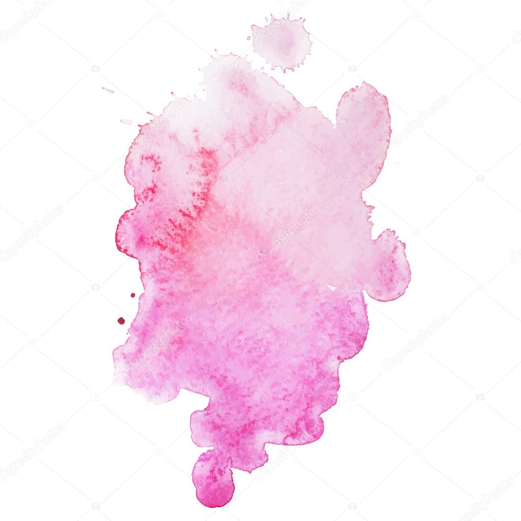 Abstract watercolor aquarelle hand drawn colorful drop splatter stain art paint on white background Vector illustration
