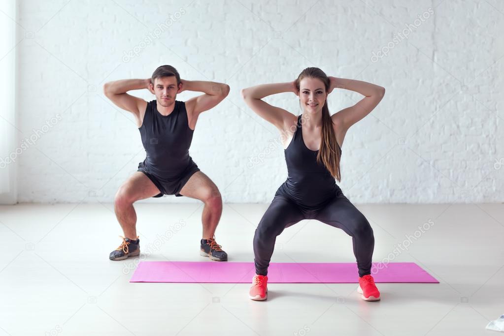 Fitness man and woman