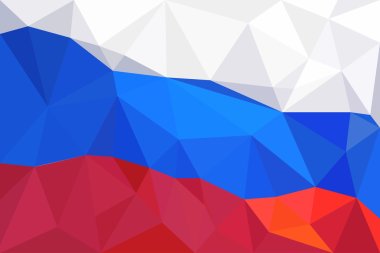 Yaratıcı üçgen geometrik mozaik Rus bayrağı soyut