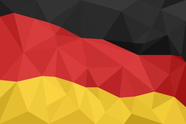 Abstract creative triangle geometrical mosaic Germany flag