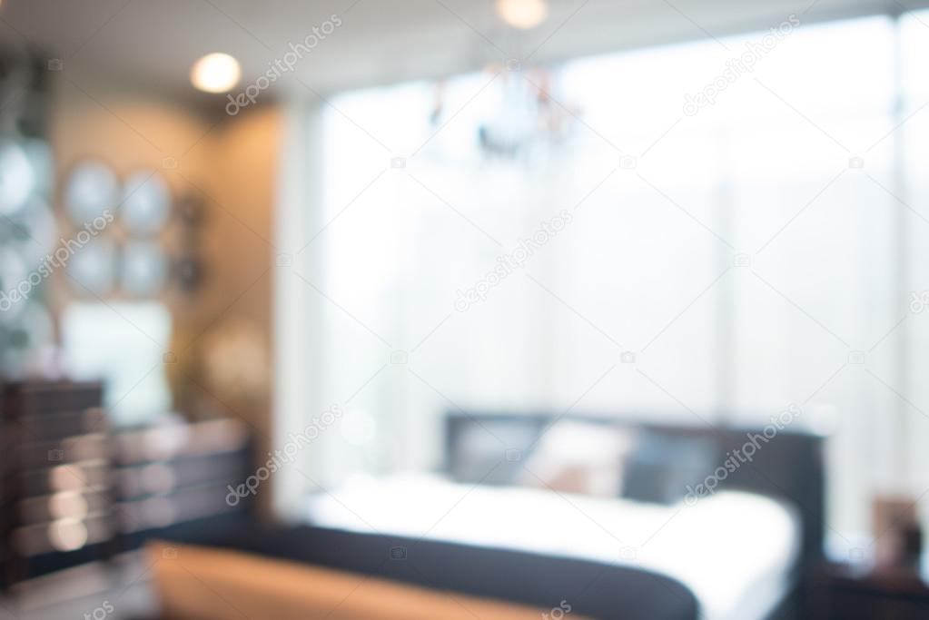 Abstract defocused blurred background blur image of bedroom living room