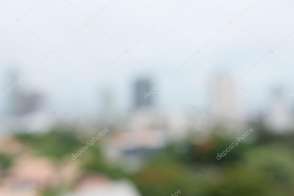 panoramic aerial view big city town blurred background.